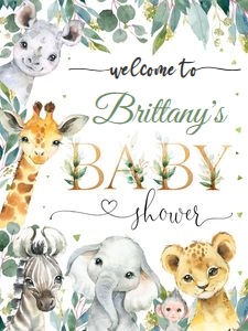 WILD0 - Wild one baby shower welcome sign 18x24: WILD0 - Wild one baby shower welcome sign