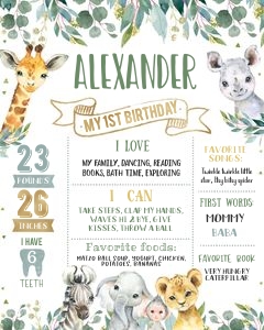WILD1 - Wild one birthday milestone poster: WILD1 - Wild one birthday milestone poster
