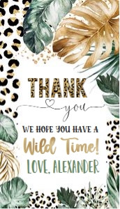 LE001 - Leopard favor tags: LE001 - Leopard print party package
