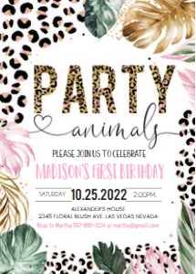 LE010 - Leopard print invitation: LE010 - Leopard print invitation