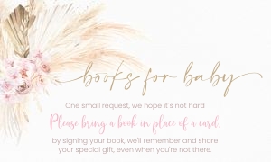 PGB001 - Pampas grass book for baby: PGB001 - Pampas grass book for baby & diaper raffle