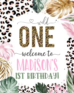 LE006 - Leopard print welcome sign design preview