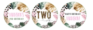 LE007 - Leopard print cupcake toppers design preview