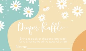 GR008 - Groovy baby shower diaper raffle: GR008 - Groovy baby shower Bundle