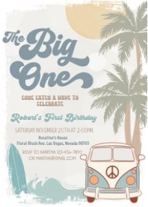 BIG001 - The big one birthday invitation design preview