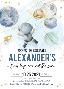 FT103 - First trip around the sun invitation: FT103 - First trip around the sun invitation