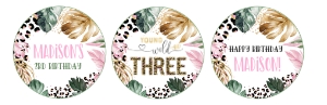 LE008 - Leopard print cupcake toppers design preview