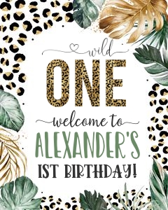 LE001 - Leopard welcome sign 16x20 design preview