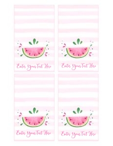 WM3 - Watermelon food label design preview
