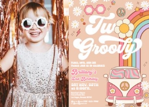 GRT02 - Two groovy invitation photo design preview