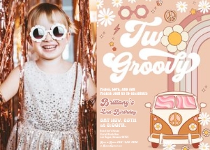 GRT05 - Two groovy invitation photo design preview