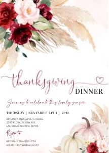 TG003 - Thanksgiving invitation design preview