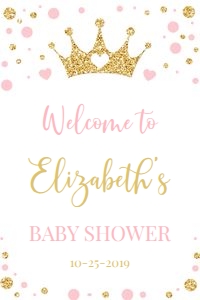Princess welcome sign 20x30: Princess welcome sign