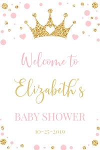 Princess welcome sign 24x36: Princess welcome sign