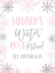 Winter01 - Winter onederland welcome sign 18x24: Winter01 - Winter onederland welcome sign 16x20