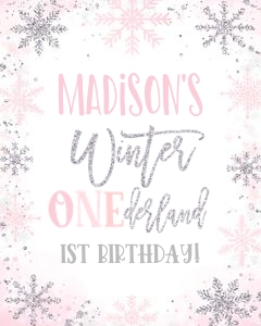 Winter01 - Winter onederland welcome sign 16x20: Winter01 - Winter onederland welcome sign 16x20