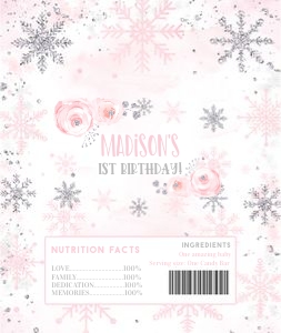 Winter02 - Winter onederland candy bar wrapper 2 design preview
