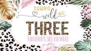 LE008 -  Leopard Birthday box label design preview