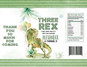 DIN001 - Dinosaur chip bag design preview