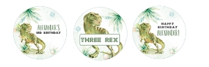 DIN001 - Dinosaur cupcake toppers design preview