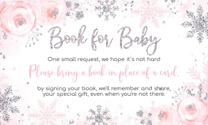SNOW004 - Snowflake book for baby: SNOW004 - Snowflake baby shower set