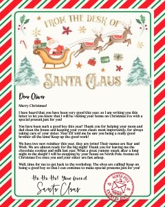 SAN02 - Fron the desk of santa 8x10: SAN02 - From the desk of santa 5x7 and 8x10