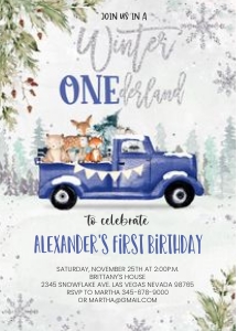 WO06 - Winter Woodland invitation design preview