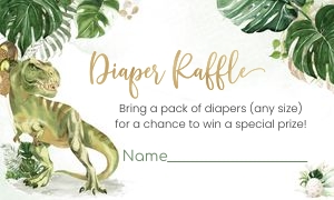 DIN005 - Dinosaur diaper raffle: DIN005 - Dinosaur bundle