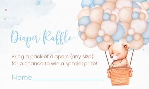 B107 - Teddy bear Balloon diaper raffle: B107 - Teddy bear Balloon bundle