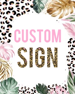LE006 - Leopard print custom sign design preview