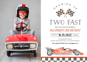 F106 - Two fast invitation design preview