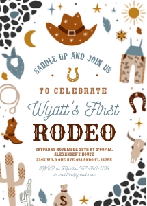 R102 - First rodeo invitation design preview
