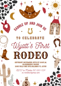 R104 - First rodeo invitation design preview