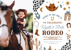 R102 - First rodeo invitation PHOTO design preview