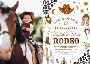 R101 - First rodeo invitation PHOTO design preview