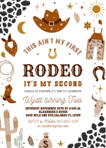 R201 - Second Rodeo invitation design preview