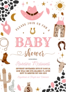 C105 - Cowboy invitation design preview