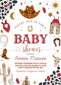 C107 - Cowboy invitation design preview