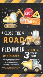 C3 - Construction electronic invitation design preview