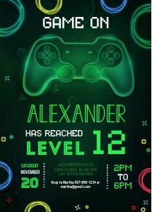 GA102 - Game invitation design preview