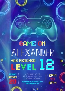 GA104 - Game invitation design preview