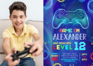 GA104 - Game invitation PHOTO design preview