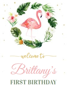 FBP - Flamingo welcome sign 18x24: FBP - Flamingo welcome sign
