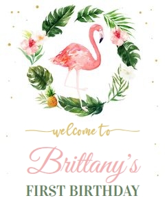FBP - Flamingo welcome sign 16x20: FBP - Flamingo welcome sign