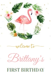 FBP - Flamingo welcome sign 24x36: FBP - Flamingo welcome sign