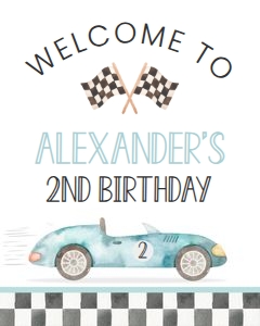 FA01 - Two fast welcome sign 16x20, 18x24, 24x32 design preview