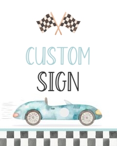 FA01 - Two fast custom sign 8x10: FA01 - Two fast custom sign