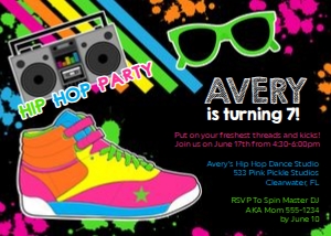 533_hip_hop_invitation_girl design preview
