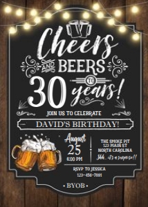 Cheers and Beers Birthday - 5x7: Cheers and Beers Birthday