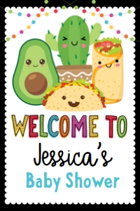Taco Bout A Baby Welcome Sign 24x36: Taco Bout A Baby Shower Welcome Signs